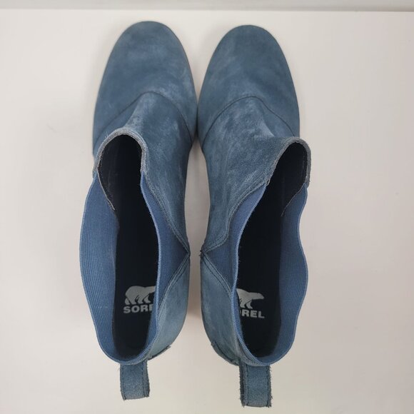 Sorel Cate Chelsea Women's Blue Ankle Boots NL4311-405 US Size 12 - Picture 5 of 9